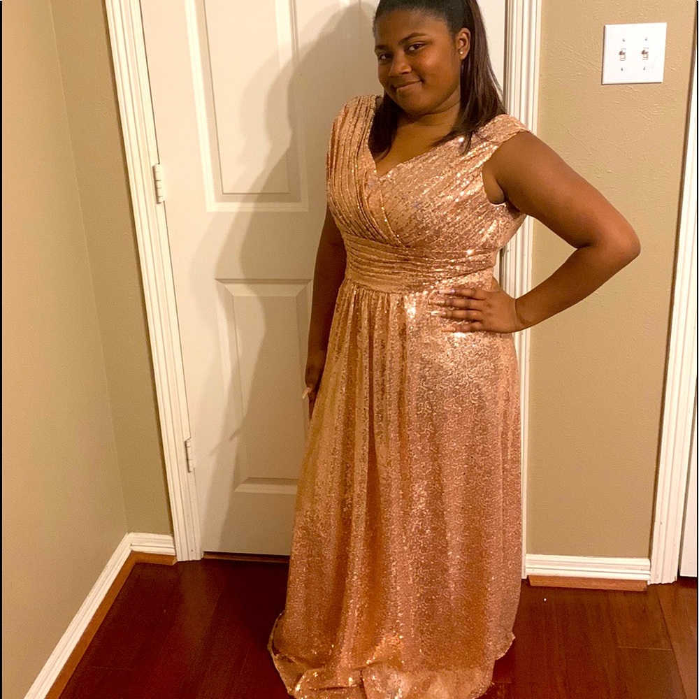 Rose Gold sequin gown